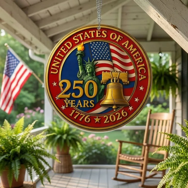 America 250th Anniversary USA 4th Of july Suncatcher