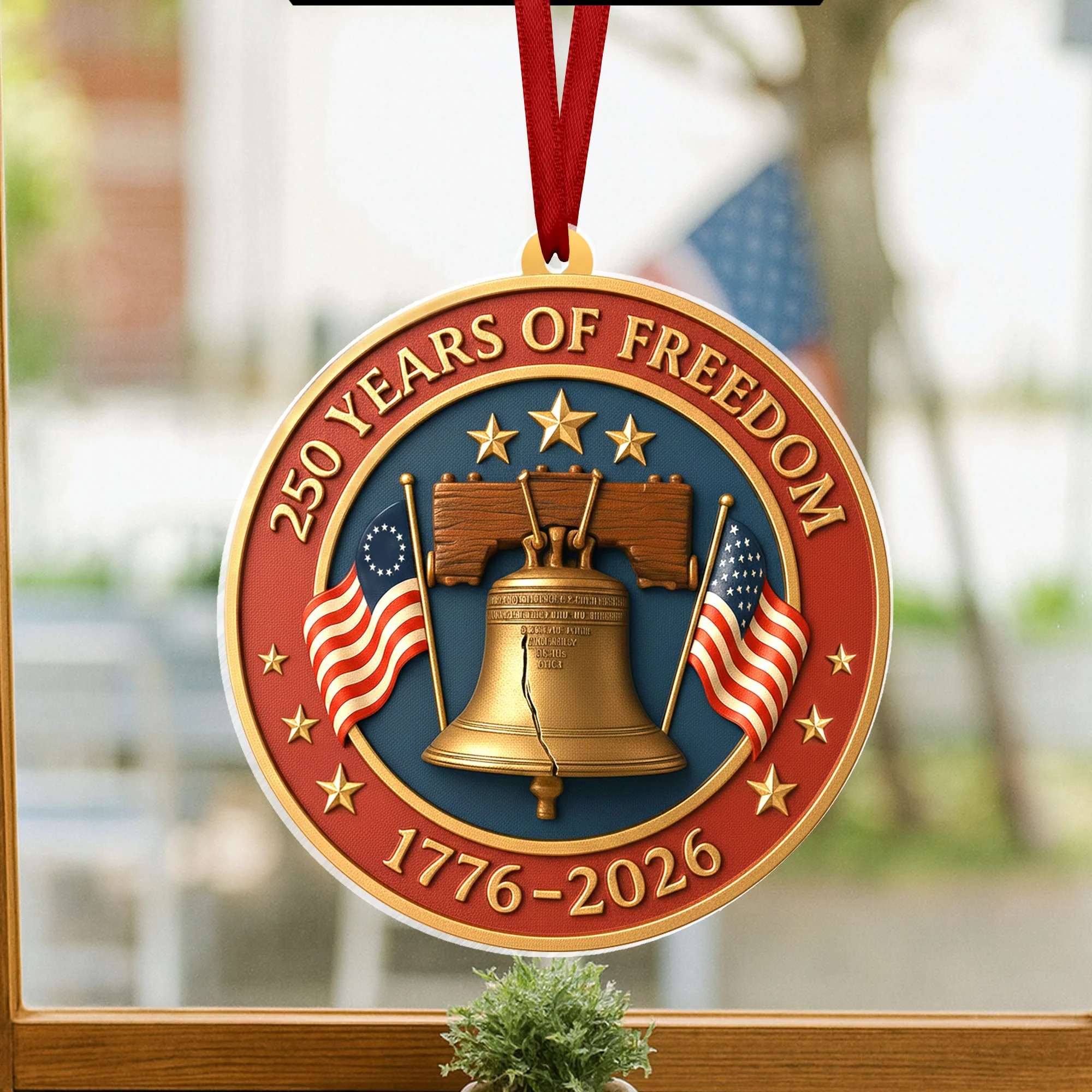 250 Years of Freedom Ornament | 1776 2026 Liberty July 4th Decoration