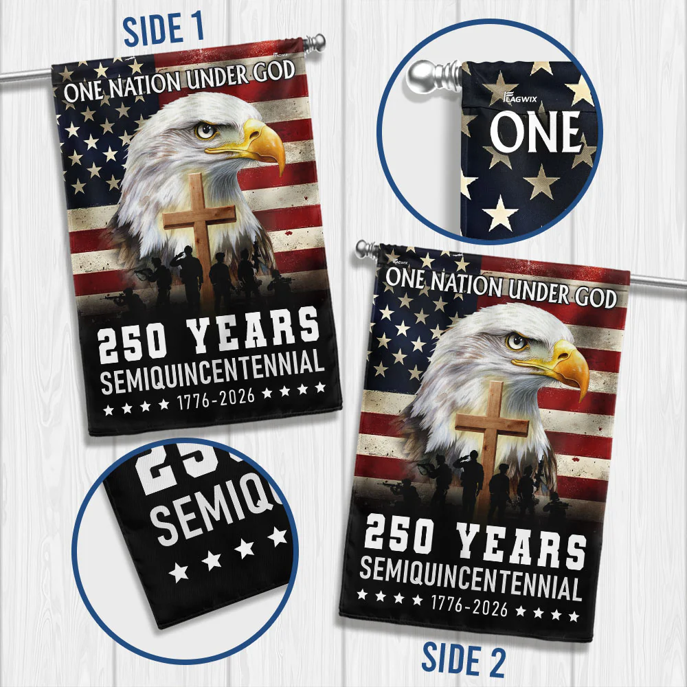 One Nation Under God 1776 2026 Semiquincentennial 250 Years American Flag