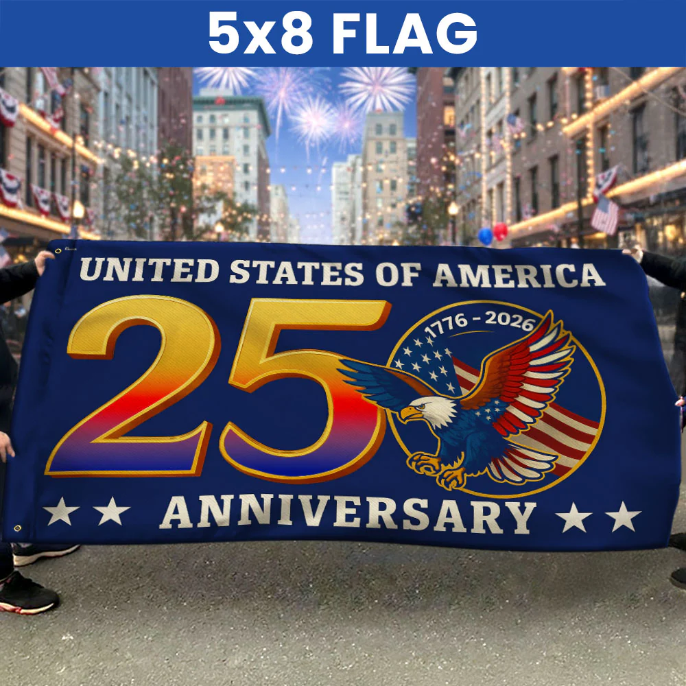 250th Anniversary United States of America Eagle Patriotic Grommet Flag