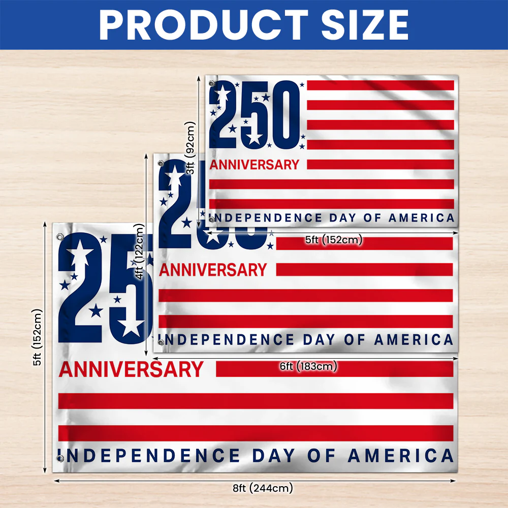American Flag - 250 Anniversary Independence Day of America 4th Of july Grommet Flag