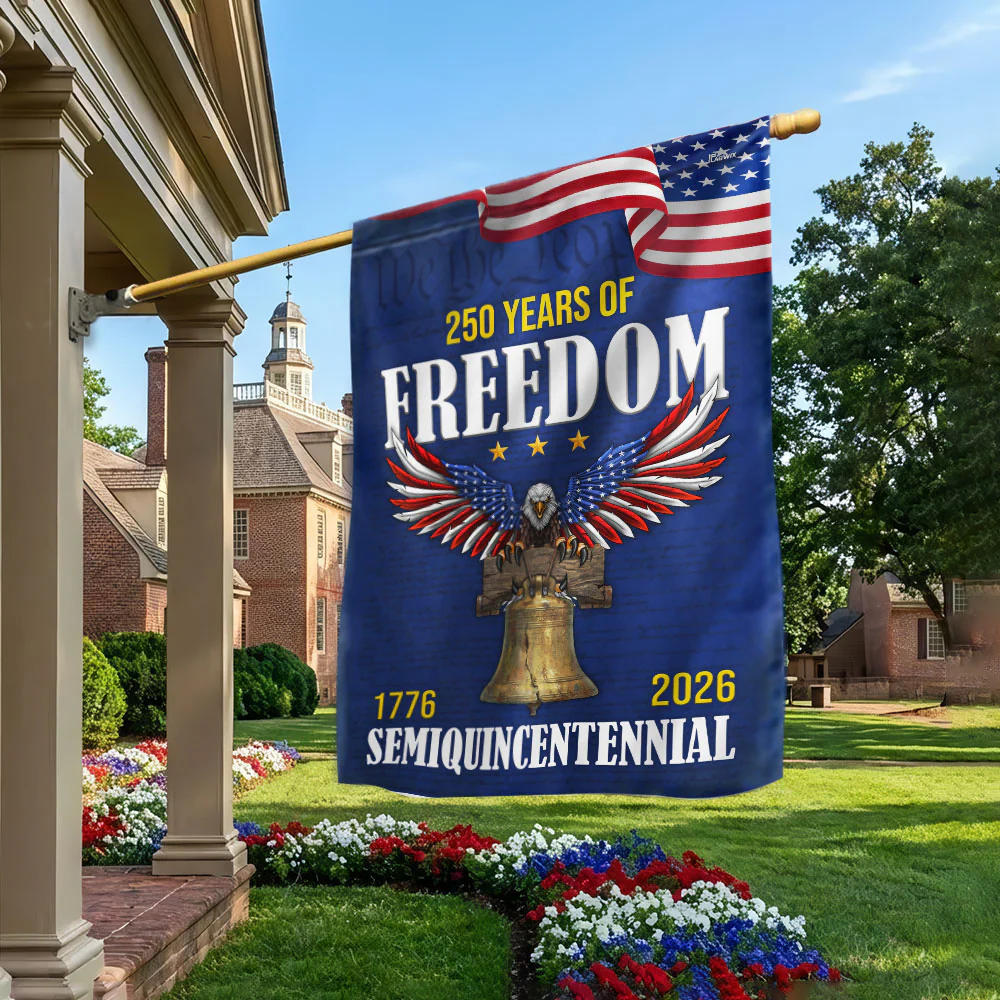 250 Years of Freedom Flag, 1776 2026 Eagle with Liberty Bell US Flag