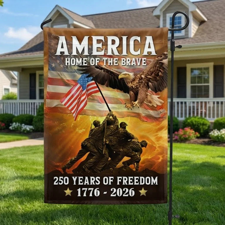 American Flag | 250th Anniversary Double Sided Canvas Flag for Patriotic Holidays 1776-2026