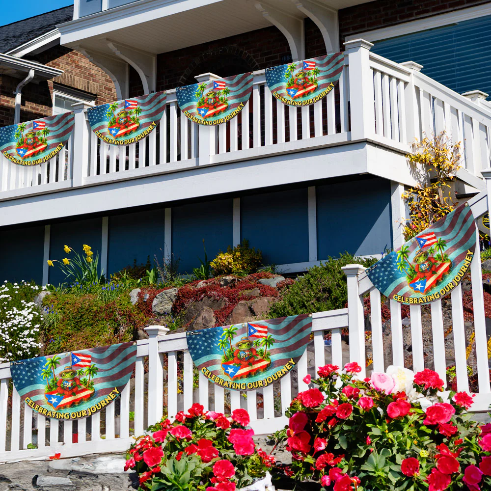 Puerto Rico 250th Anniversary Fan Flag | Celebrating Our Journey