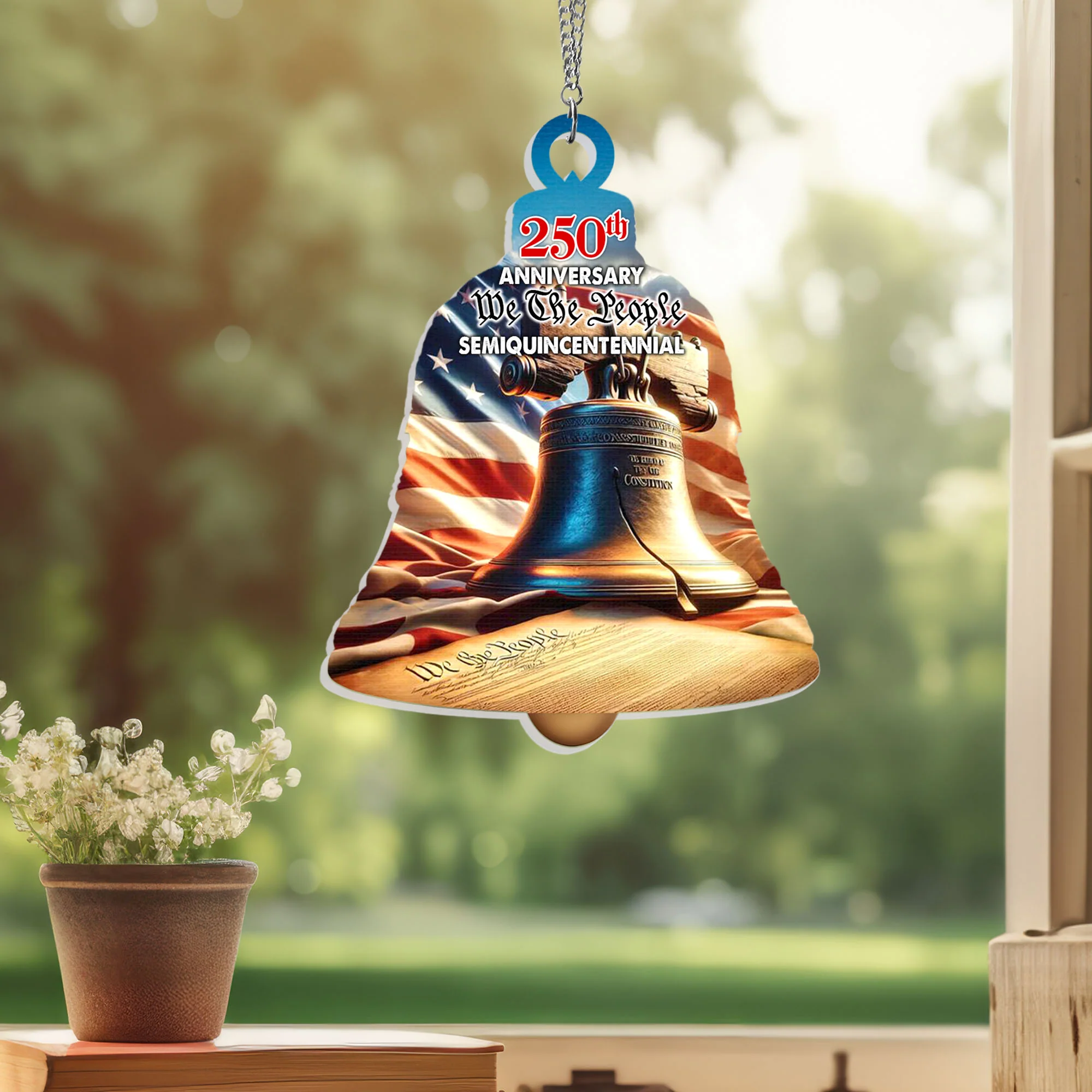 250th Anniversary Suncatcher - We The People Patriotic Window Hanging