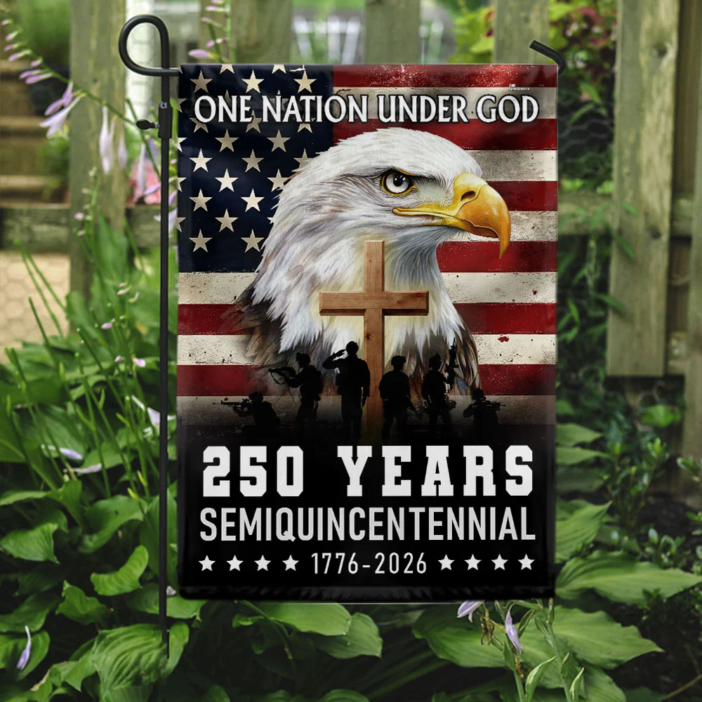 One Nation Under God 1776 2026 Semiquincentennial 250 Years American Flag