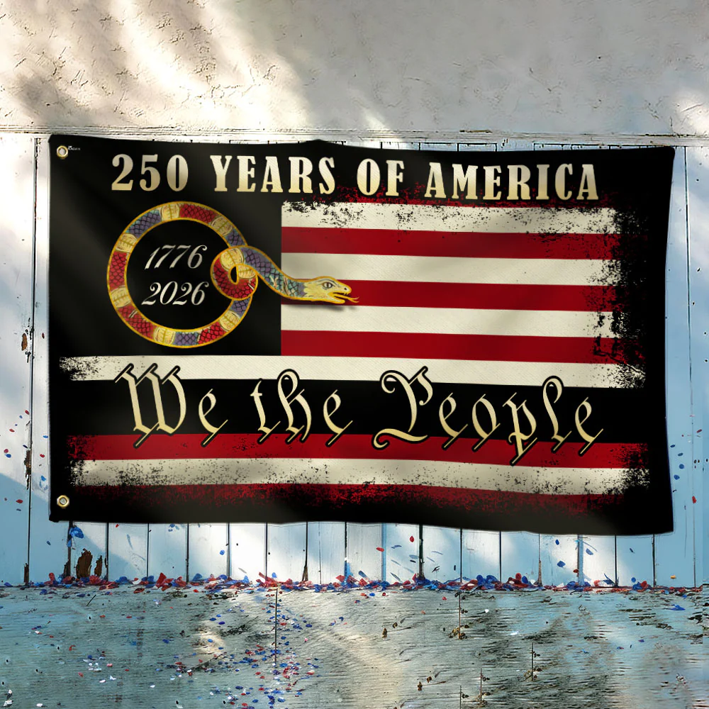 250 Years We The People Flag, 1776 American Patriotic Grommet Flag