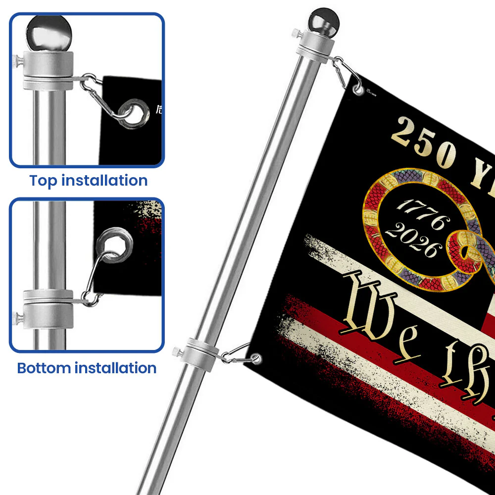 250 Years We The People Flag, 1776 American Patriotic Grommet Flag