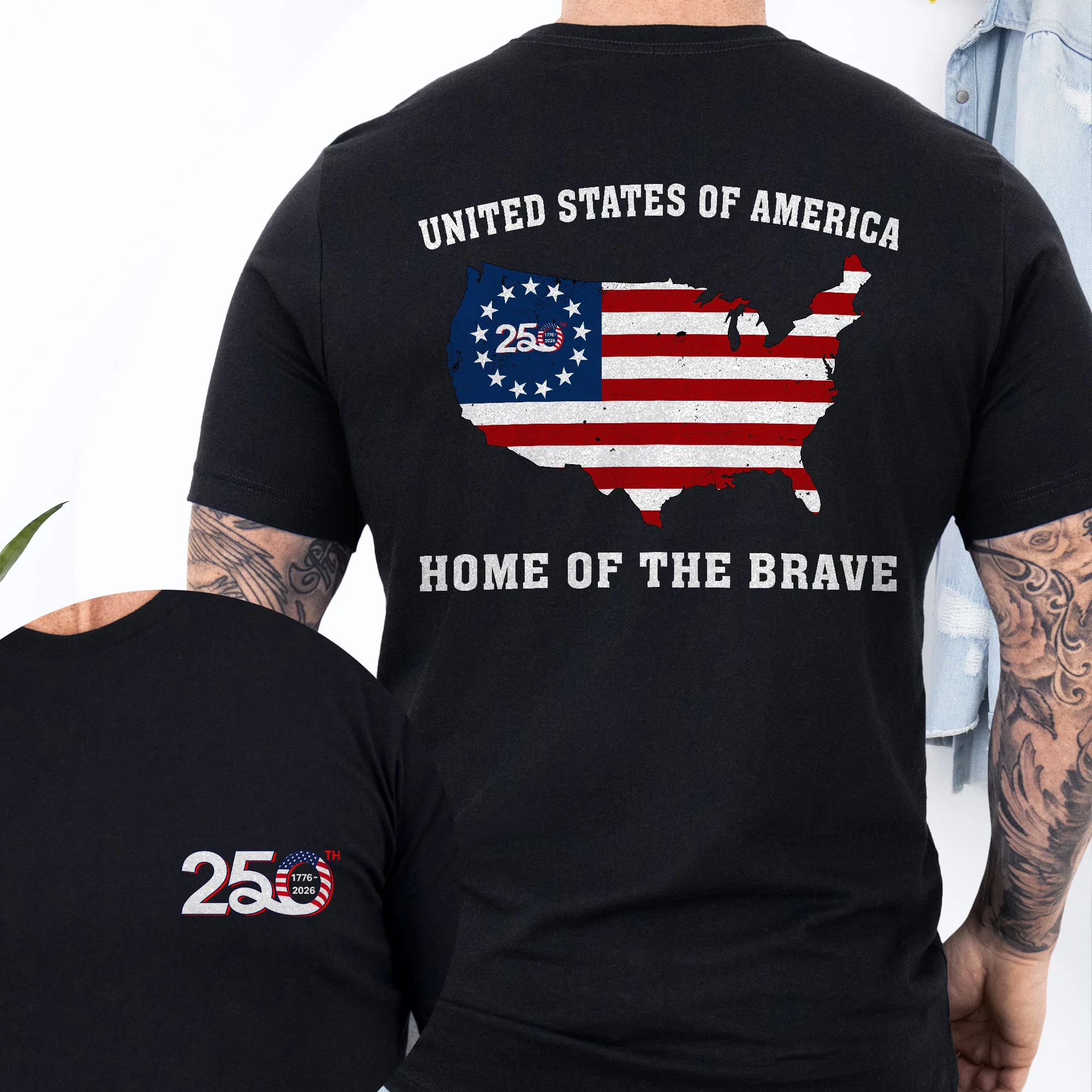 250th Anniversary 1776 2026 United States of America Patriotic T-shirt