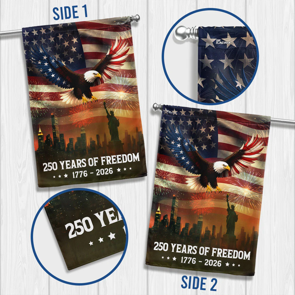 250th Anniversary American Flag | Eagle Statue of Liberty Patriotic Flag