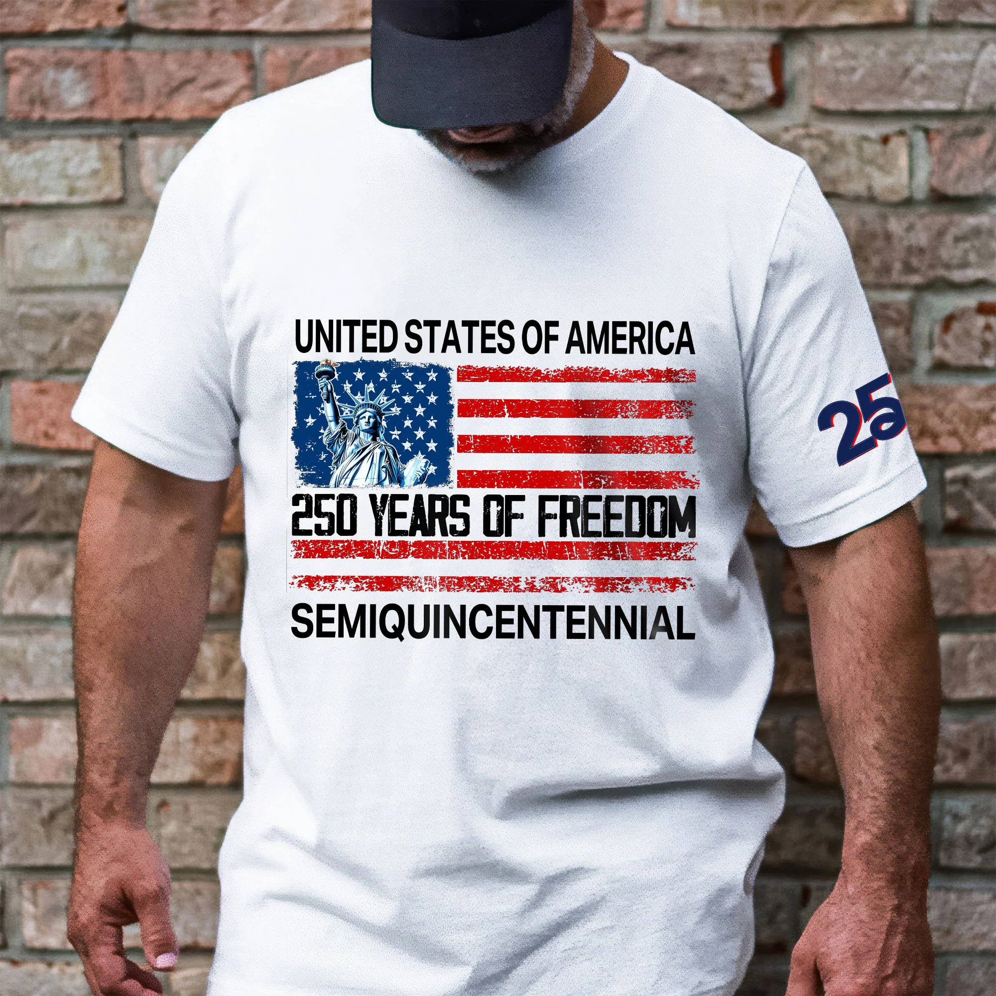 USA 250 Years of Freedom T-Shirt | Semiquincentennial Patriotic Tee