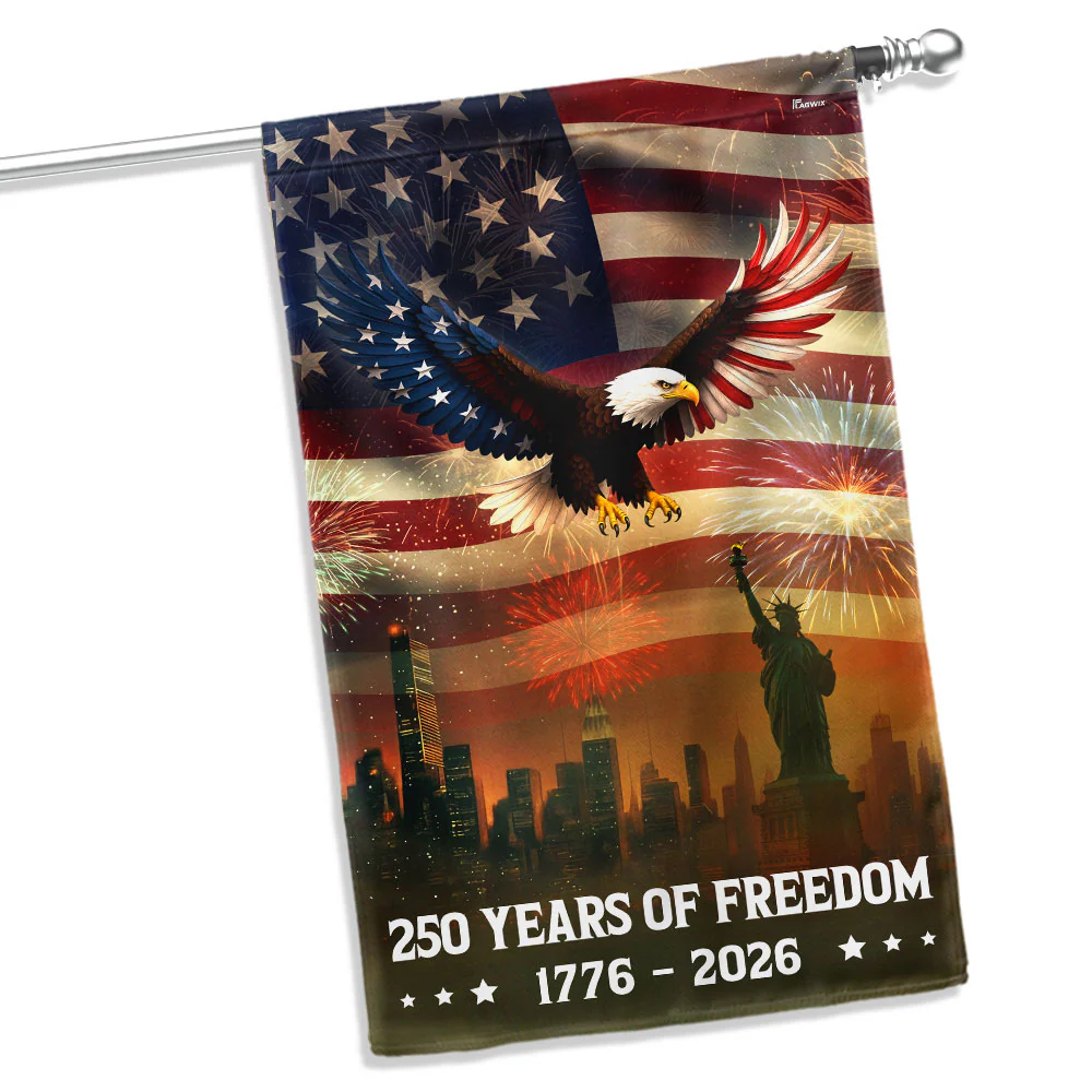 250th Anniversary American Flag | Eagle Statue of Liberty Patriotic Flag