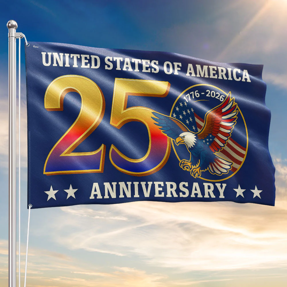 250th Anniversary United States of America Eagle Patriotic Grommet Flag