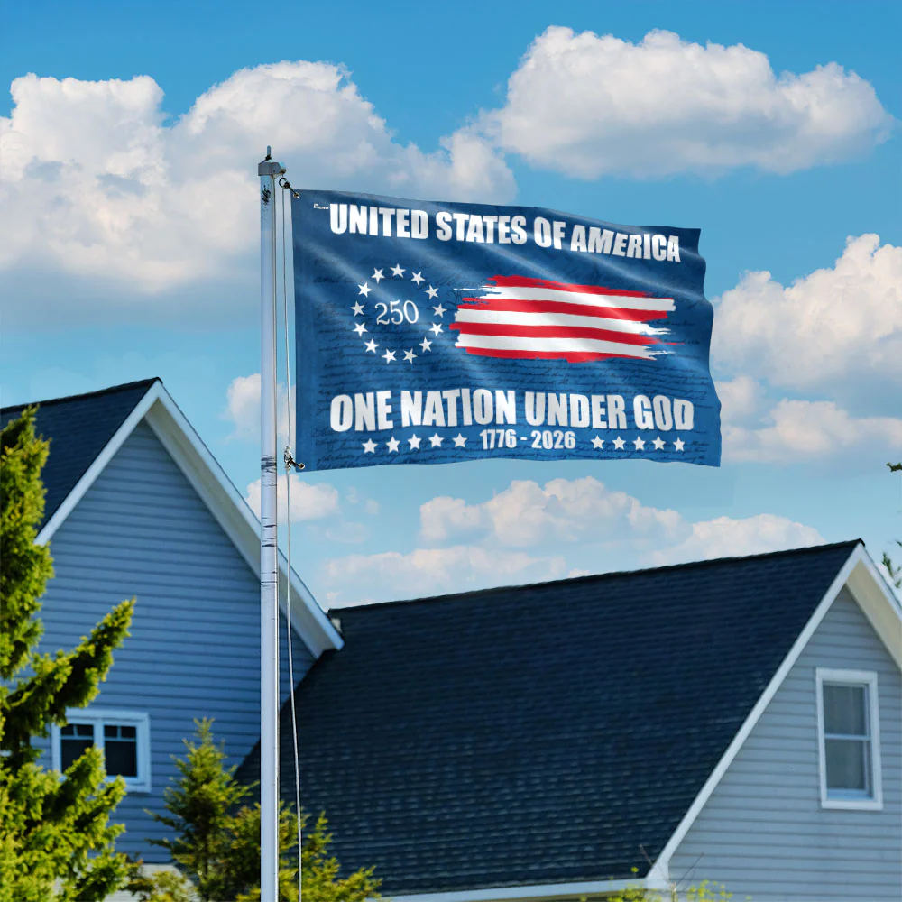 250th of American Flag | One Nation Under God Betsy Ross Grommet Flag