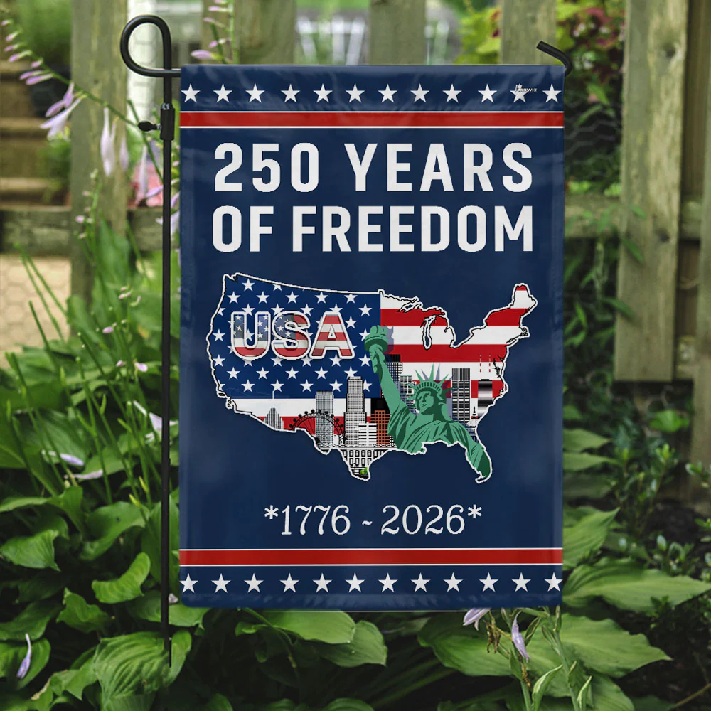 250 Years of Freedom Flag | USA Map Liberty 1776–2026 Patriotic Flag