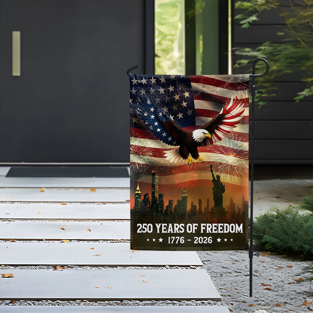 250th Anniversary American Flag | Eagle Statue of Liberty Patriotic Flag
