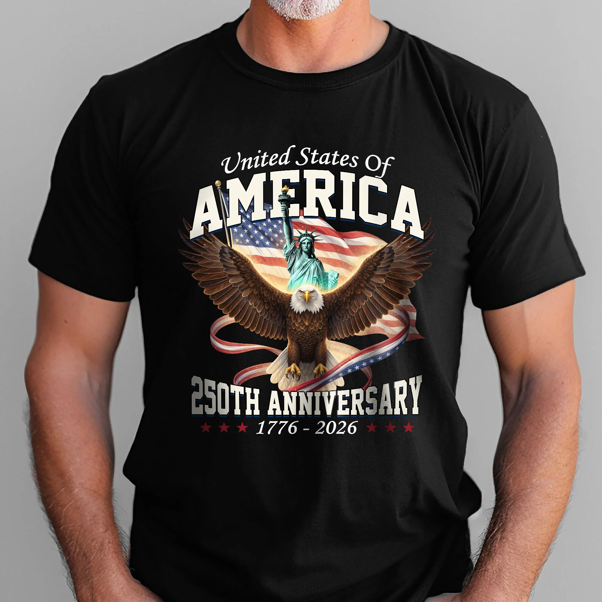 250th Anniversary Patriotic T-Shirt | American Eagle Liberty Tee