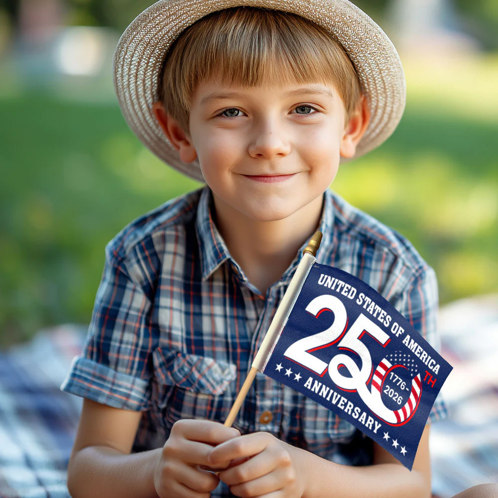 250th Anniversary 1776 2026 United States of America Handheld Flag