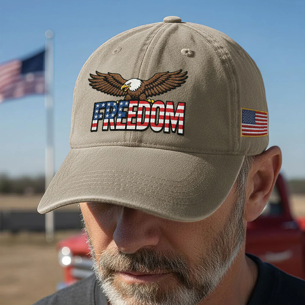 250 Years of Freedom Washed Cap | Patriot Eagle Embroidered Cap