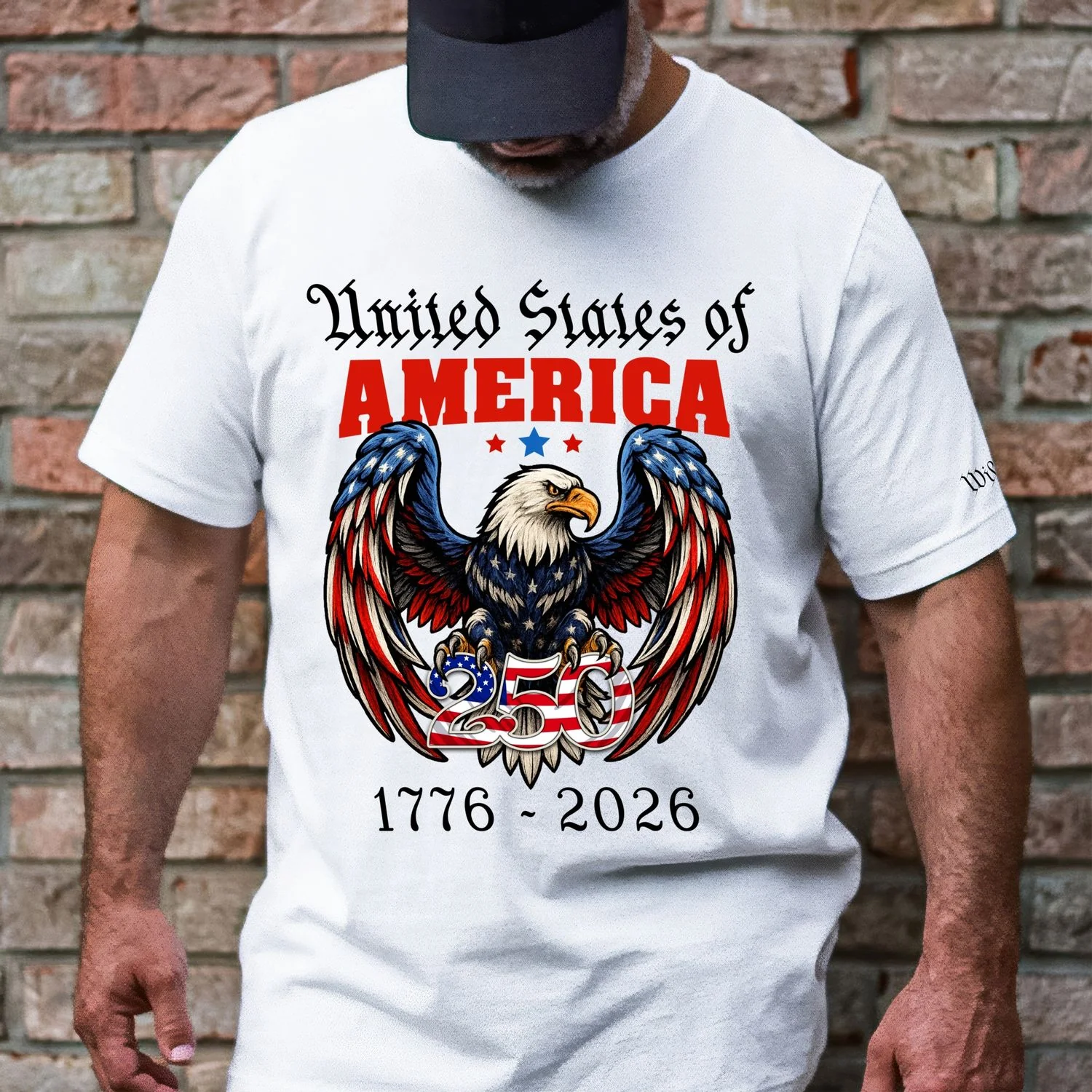 250 Years of America Personalized T-Shirt – Patriotic Bald Eagle Shirt