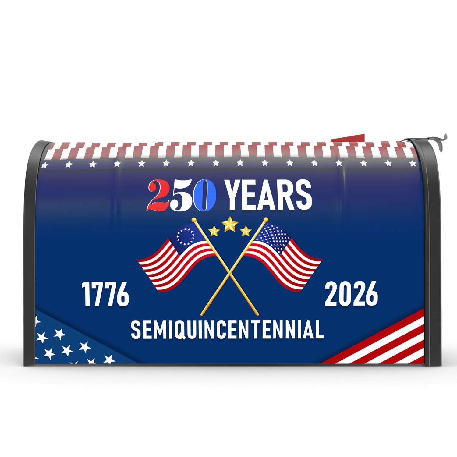America 250th Anniversary US Semiquincentennial Flag Patriot Mailbox Cover