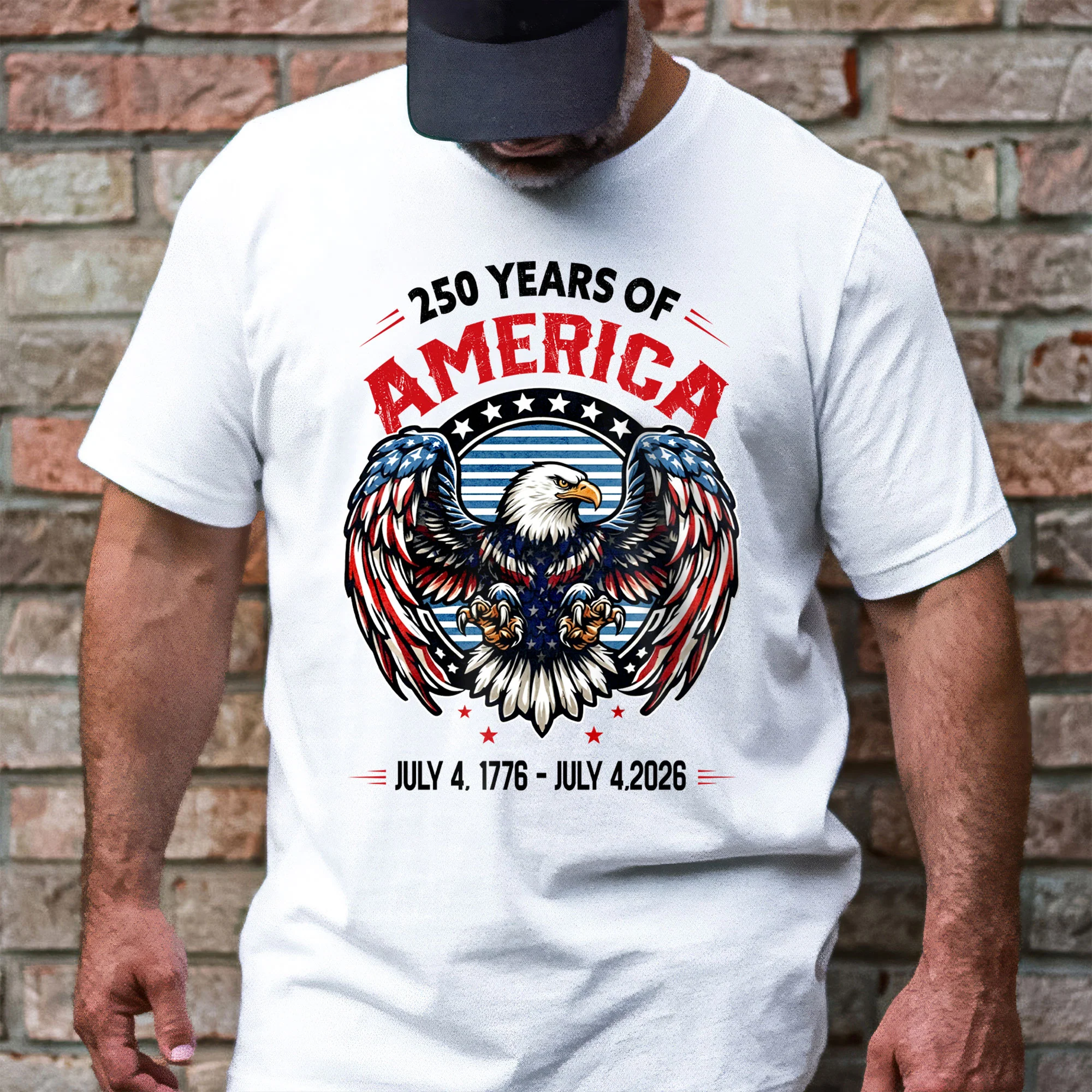 250 Years of America T-Shirt – Patriotic Bald Eagle 1776-2026 Shirt