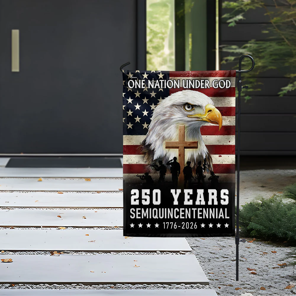 One Nation Under God 1776 2026 Semiquincentennial 250 Years American Flag