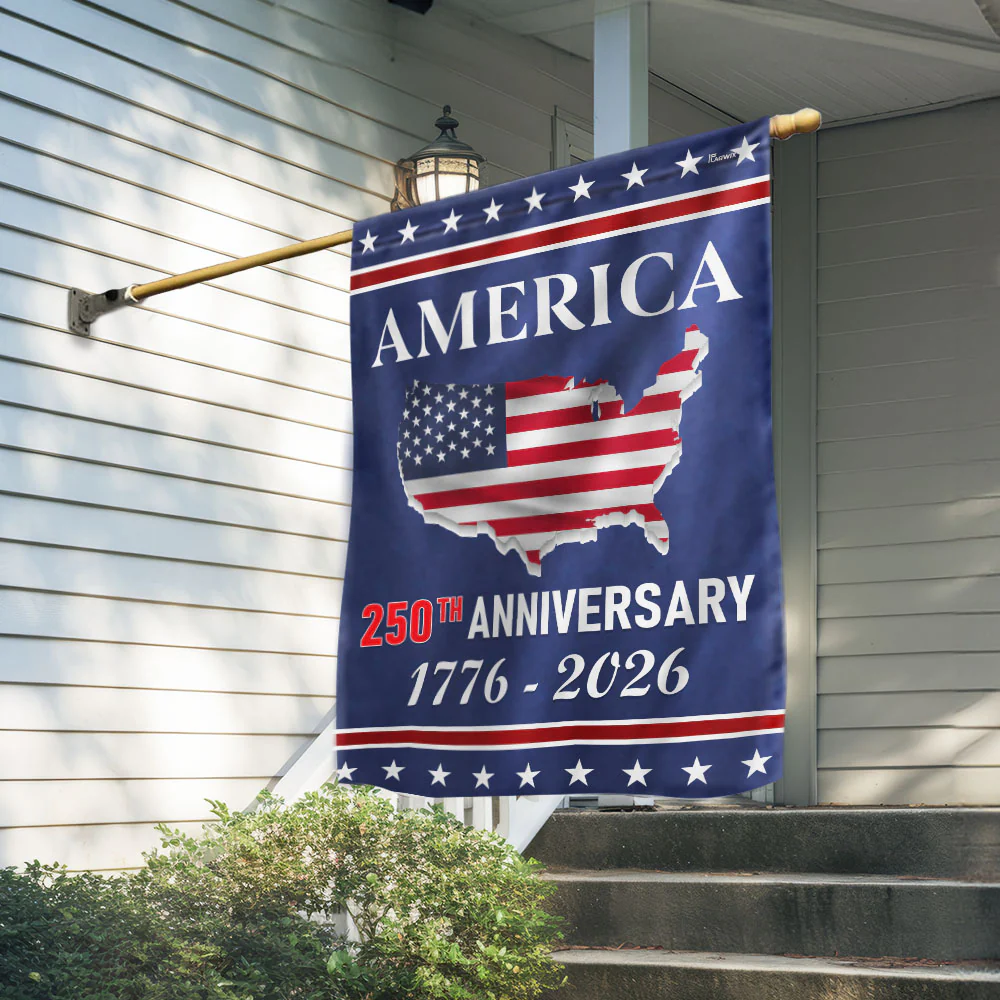 American Flag - 250th Anniversary Semiquincentennial America Map Flag