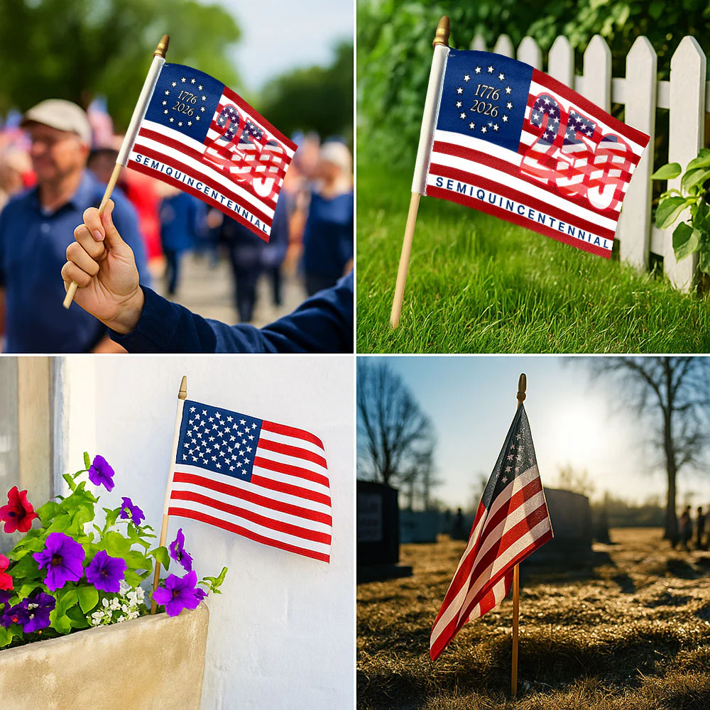250th Anniversary United States Handheld Flag, Semiquincentennial Flag