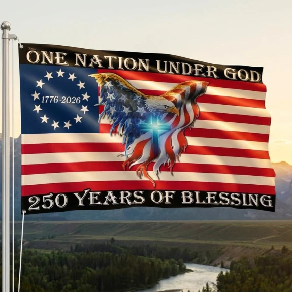 One Nation Under God, 250 Years Of Blessing 250 American Flag