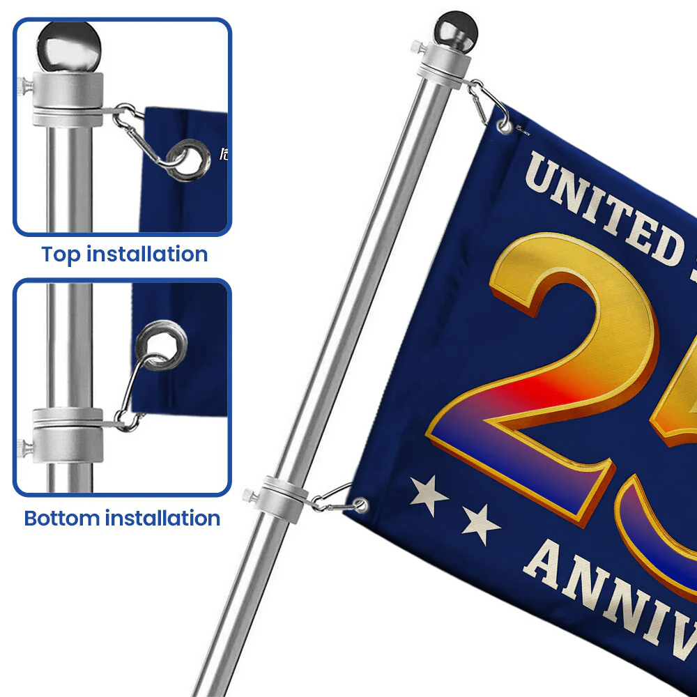 250th Anniversary United States of America Eagle Patriotic Grommet Flag