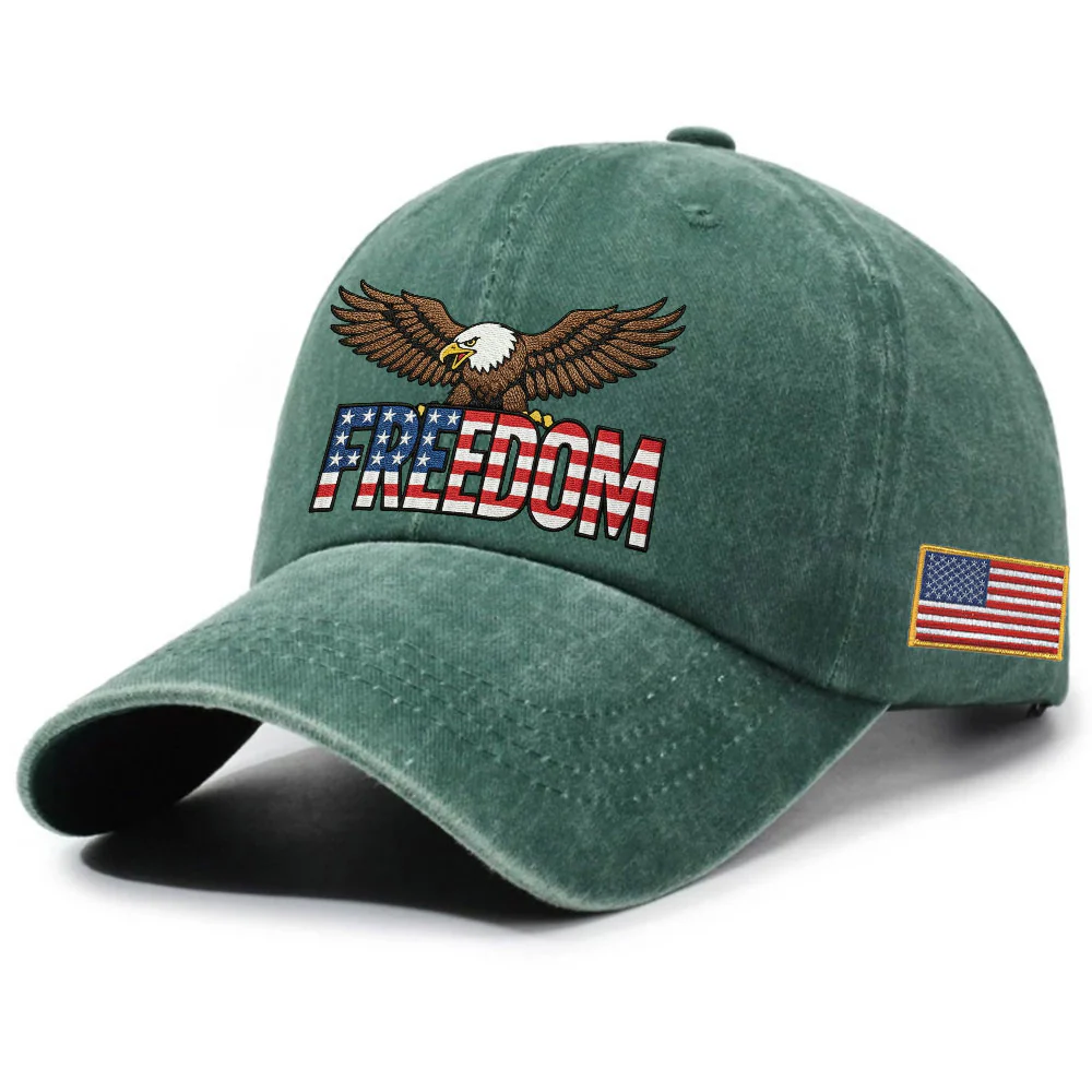 250 Years of Freedom Washed Cap | Patriot Eagle Embroidered Cap
