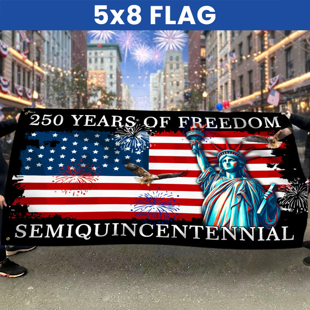 250 Years of Freedom Grommet Flag - Patriotic Semiquincentennial American Flag