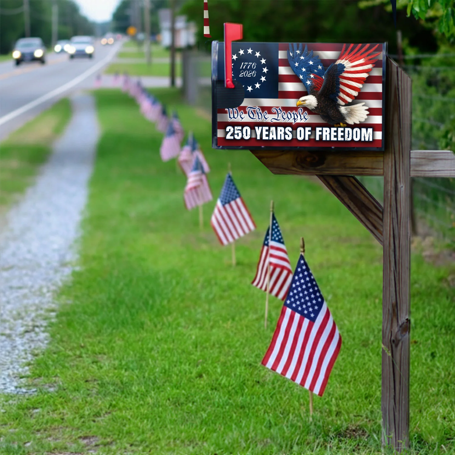 250 Years of Freedom We The People Patriotic Mailbox Cover