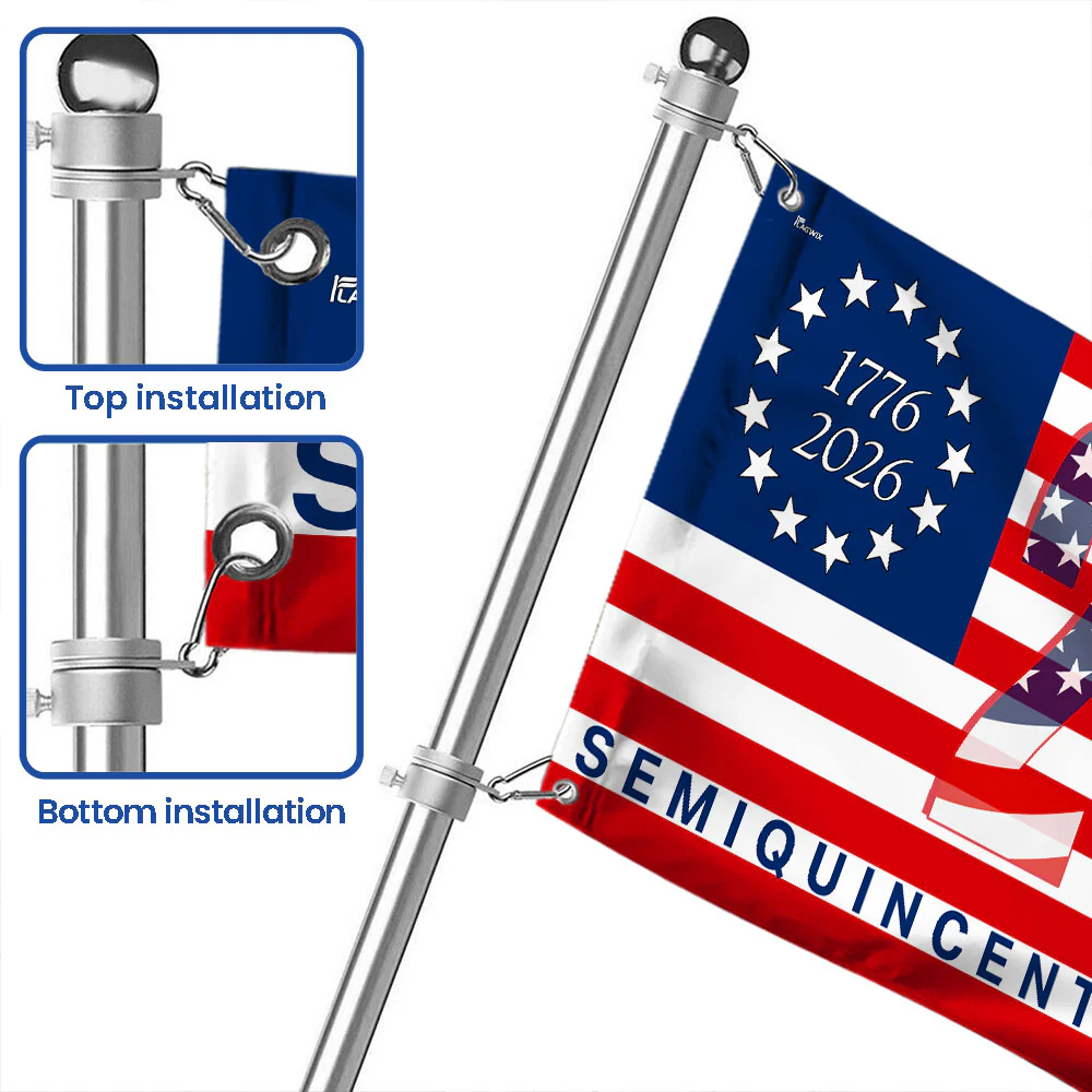 America 250th Anniversary United States Semiquincentennial 1776 2026 Patriotic Grommet Flag