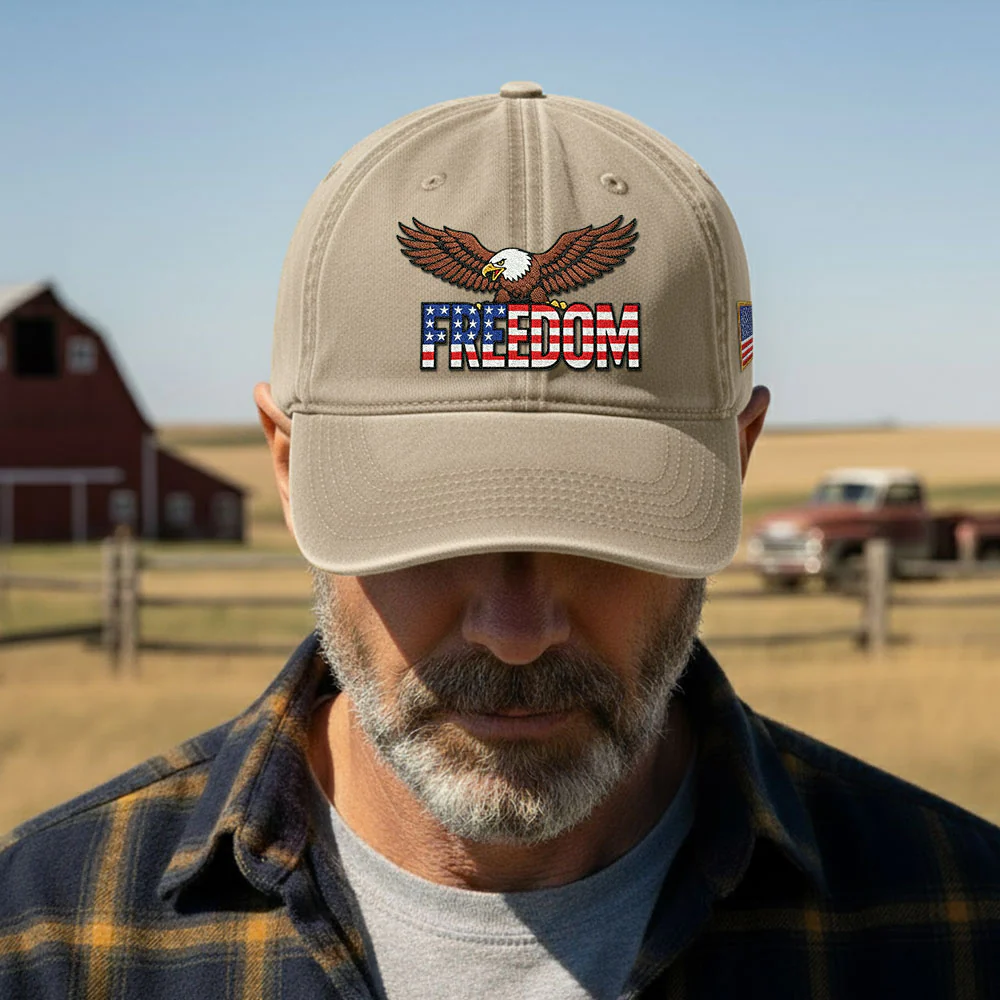 250 Years of Freedom Washed Cap | Patriot Eagle Embroidered Cap
