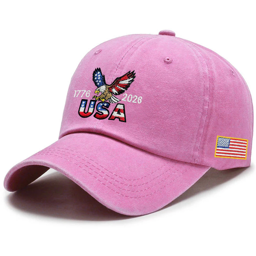 250th Anniversary USA Washed Cap | Patriot Embroidered American Flag
