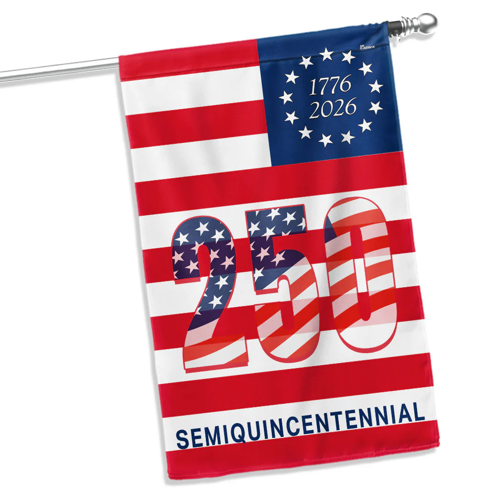 250th Anniversary Semiquincentennial 1776 2026 Patriotic America Flag
