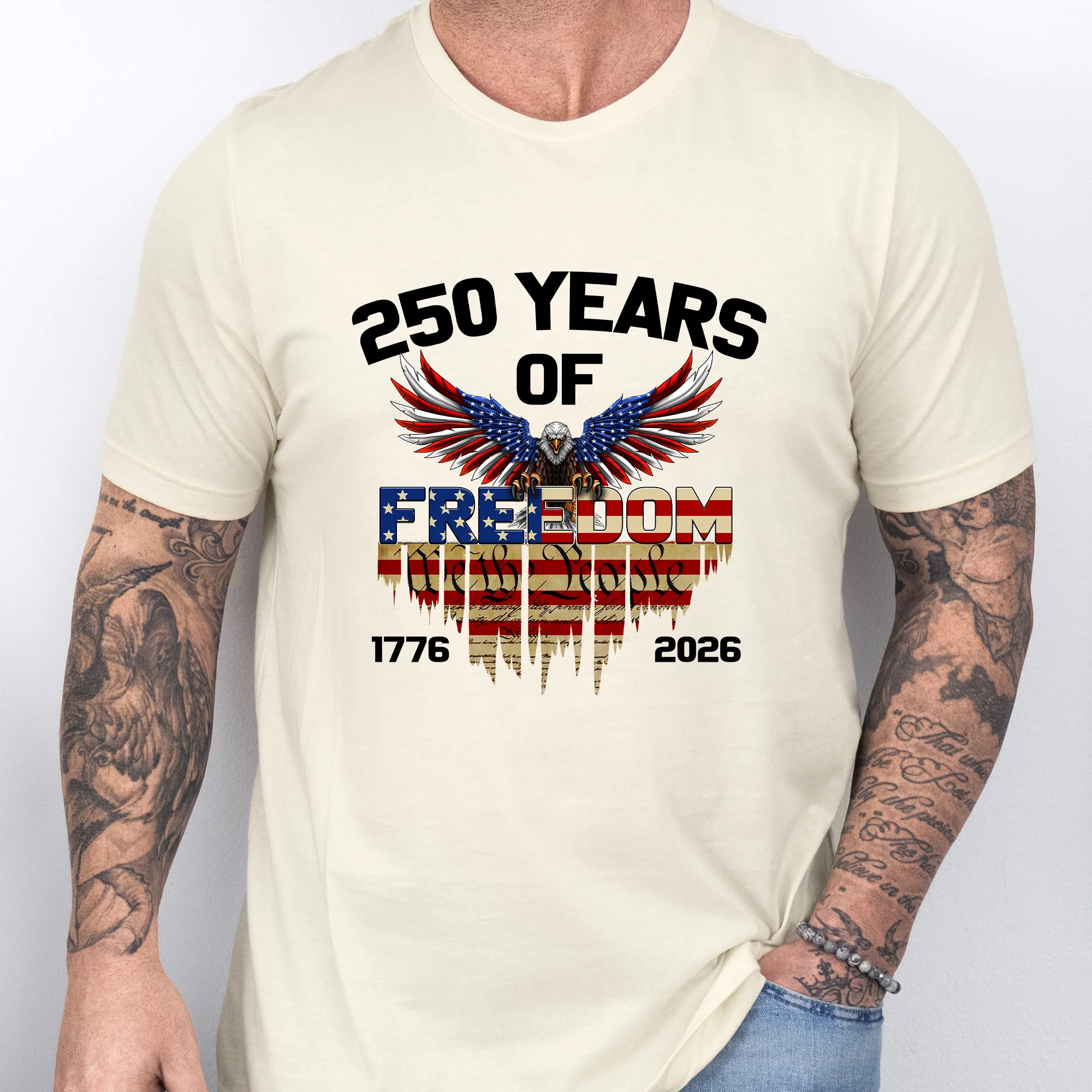 250 Years of Freedom T-shirt - We The People Patriotic Eagle Shirt