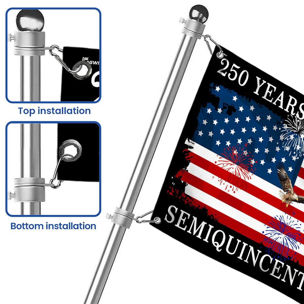 250 Years of Freedom Grommet Flag - Patriotic Semiquincentennial American Flag