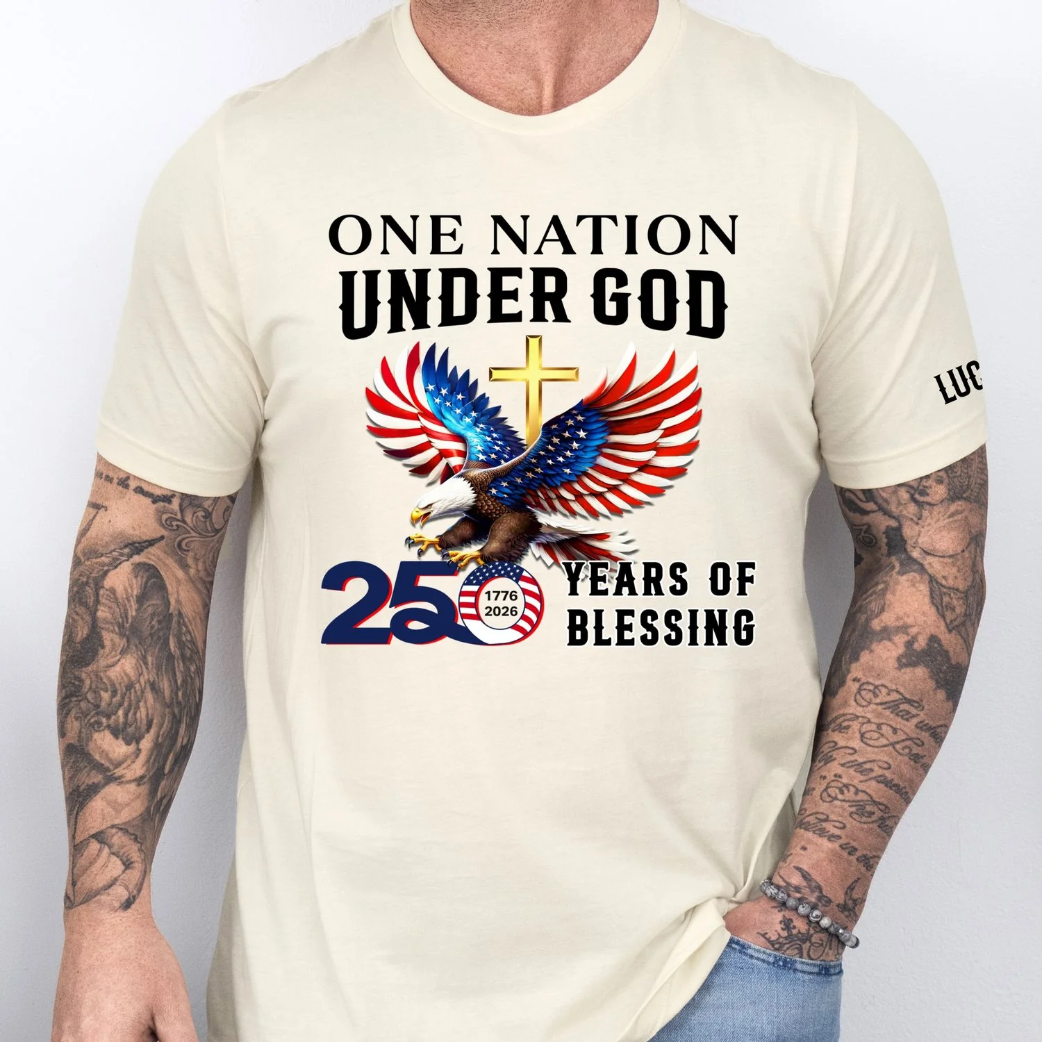 250 Years of Blessing Personalized T-shirt | One Nation Under God Shirt
