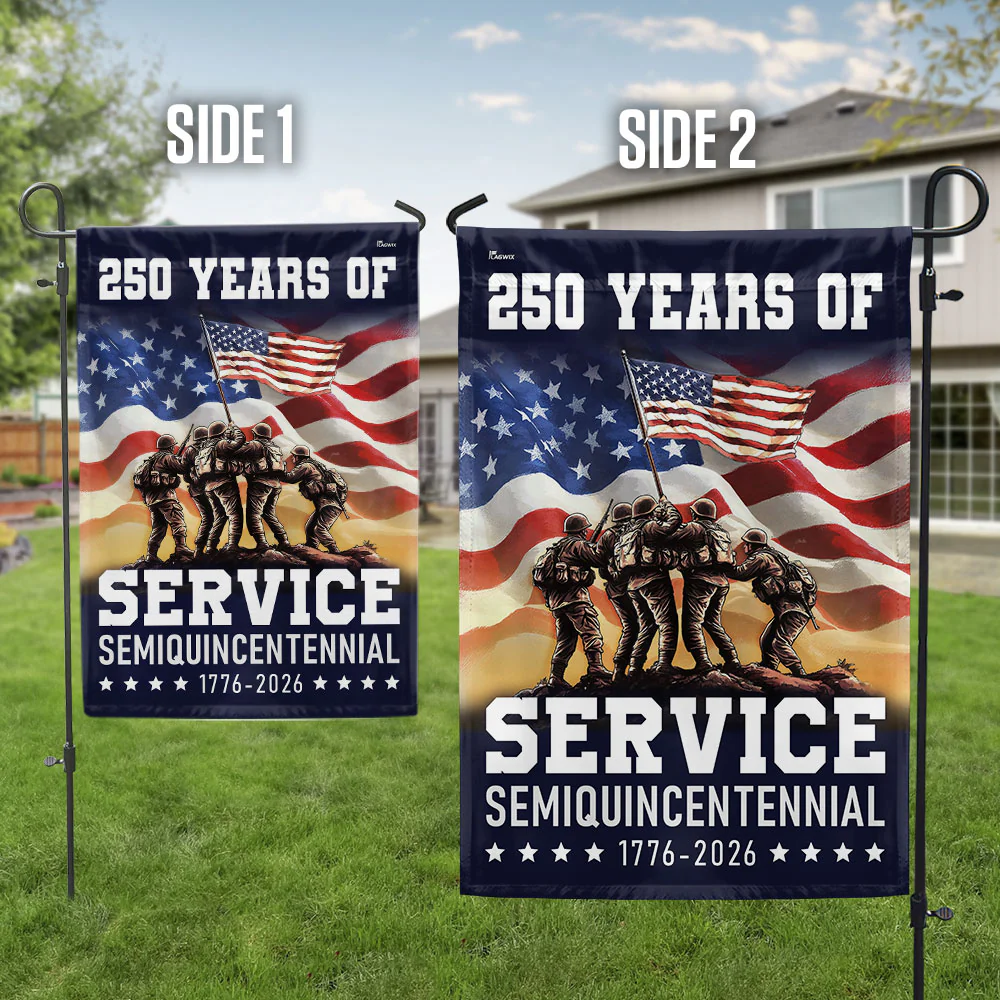 American Flag Celebrating 250 Years of Service Veterans Day Semi quincentennial Patriotic Decor