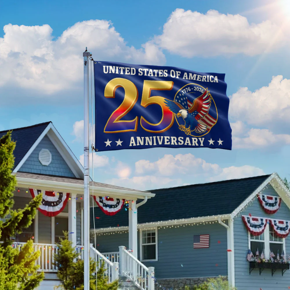 250th Anniversary United States of America Eagle Patriotic Grommet Flag