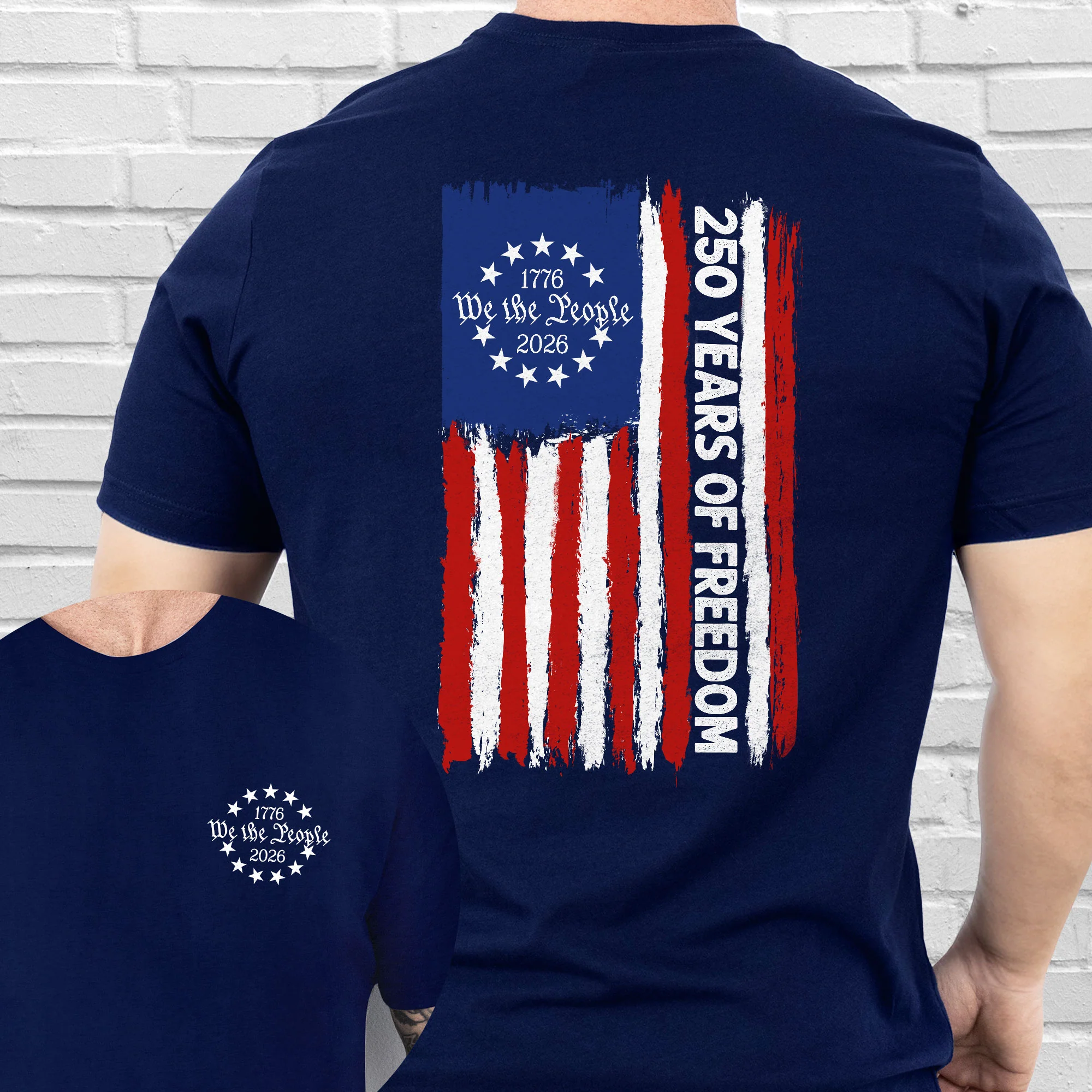 We the People T-Shirt, 250 Years of Freedom Betsy Ross Flag Shirt
