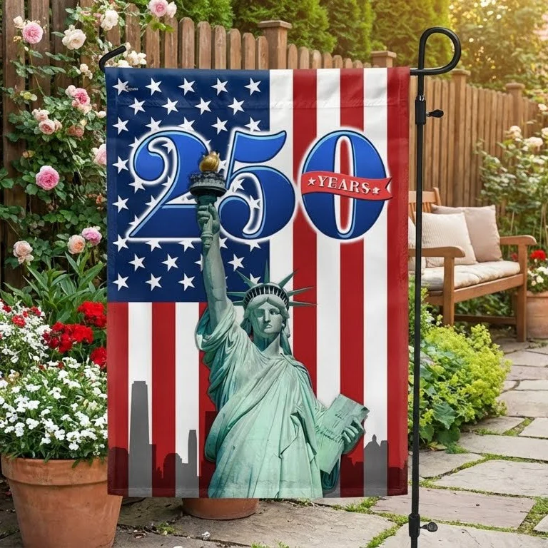 250 Years of America Flag – Red White Blue Patriotic Yard Flag for July 4th Celebration