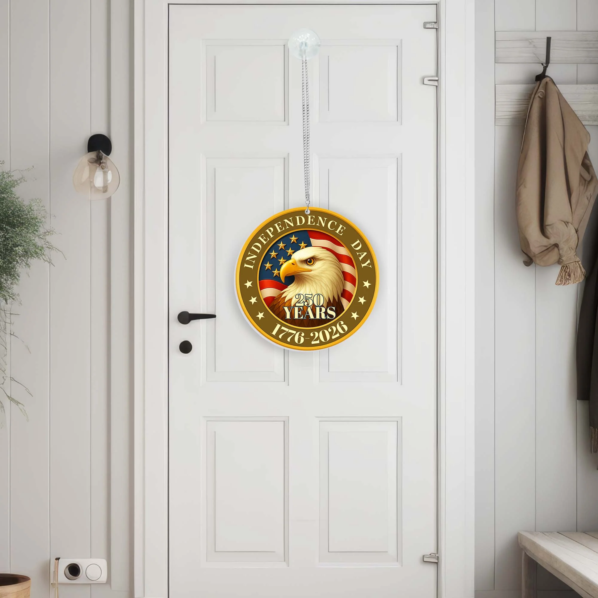 America 250th Independence Day Suncatcher Window Hanging