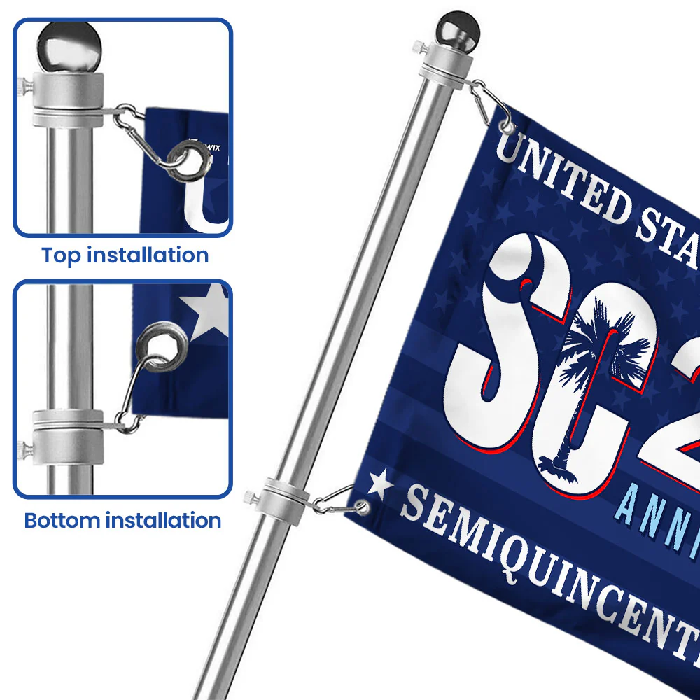 SC 250th Anniversary Flag | USA Semiquincentennial Patriotic Grommet Flag