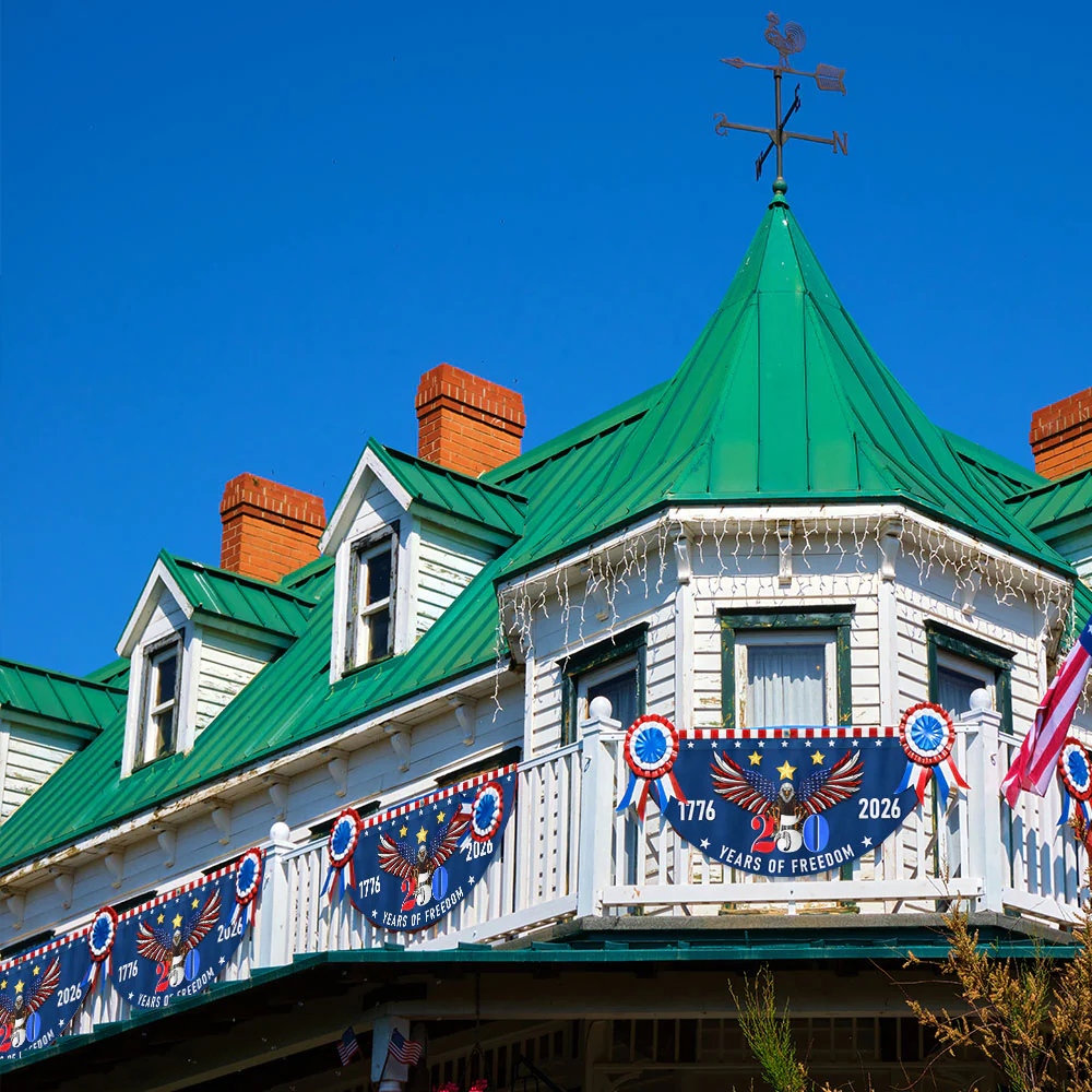 America 250 Years of Freedom Semiquincentennial Eagle Patriotic Fan Flag