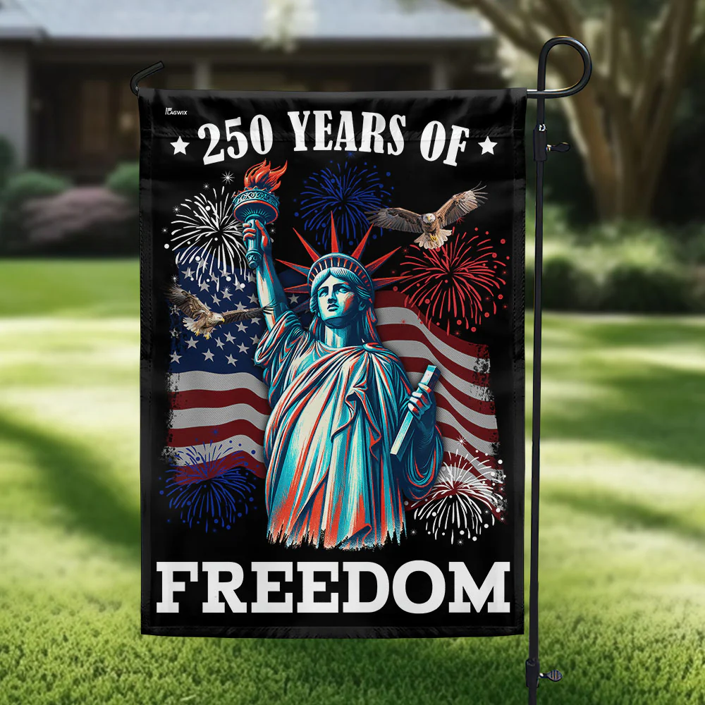 250 Years of Freedom American Flag - Patriotic Independence Day Banner