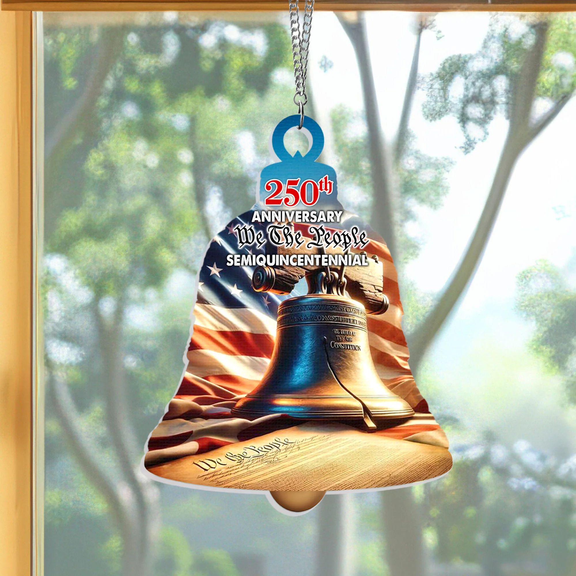 250th Anniversary Suncatcher - We The People Patriotic Window Hanging